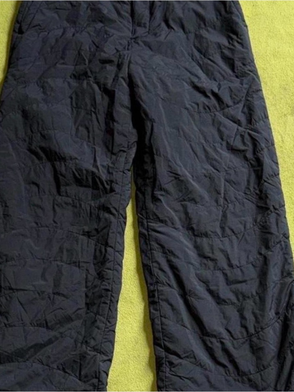 Quilted Black Insulated Pants